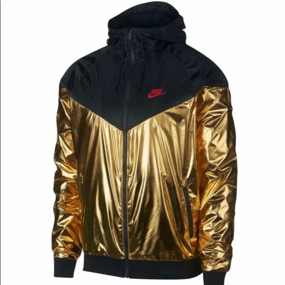 Metallic Gold Nike Windrunner